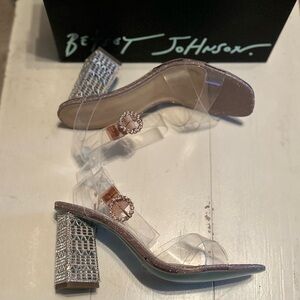 NEW Blue by Betseyy Johnson Bell bejeweled heels